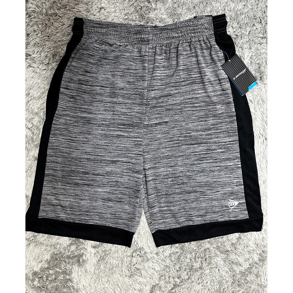 Men's Dunlop Sport Jogger Drawstring Waist Side Pocket Sweat Shorts In Gray XL